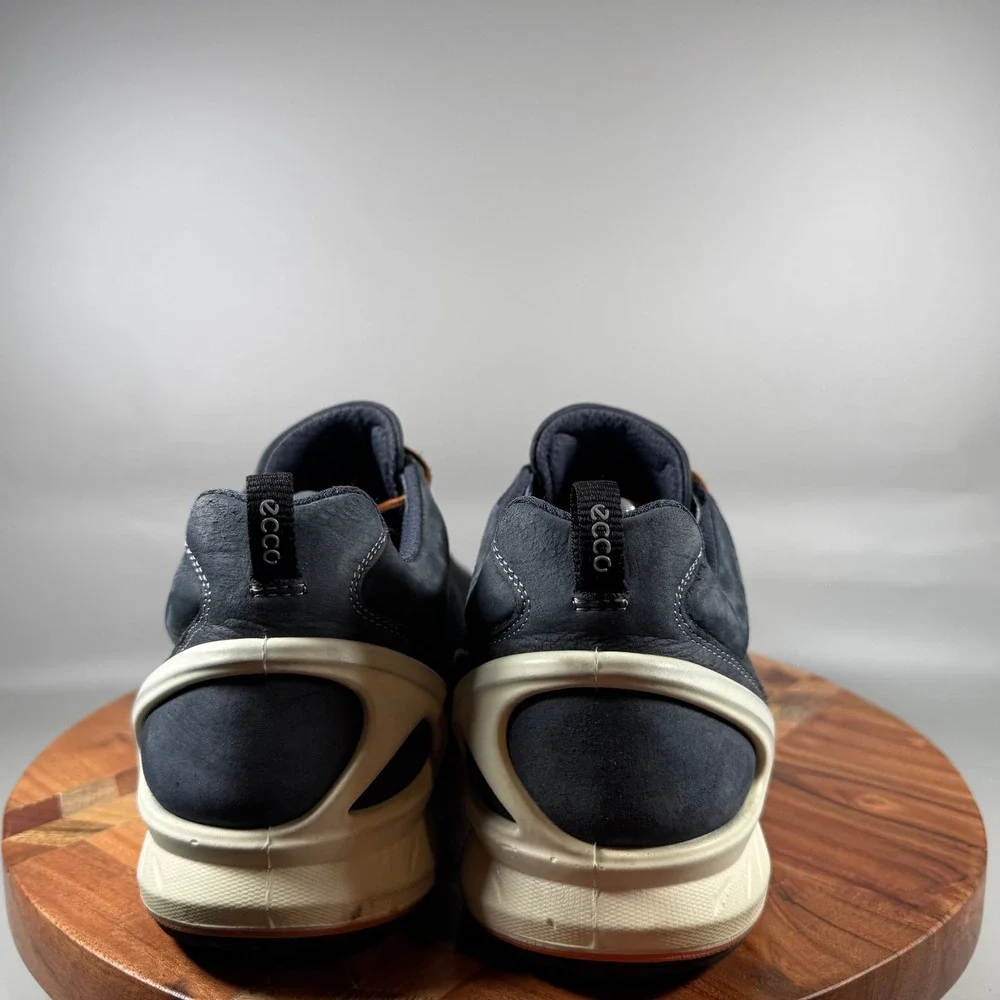 ECCO Biom 2.0 Navy Blue Leather Low Top Sneakers Mens Size 46 US 12-12.5